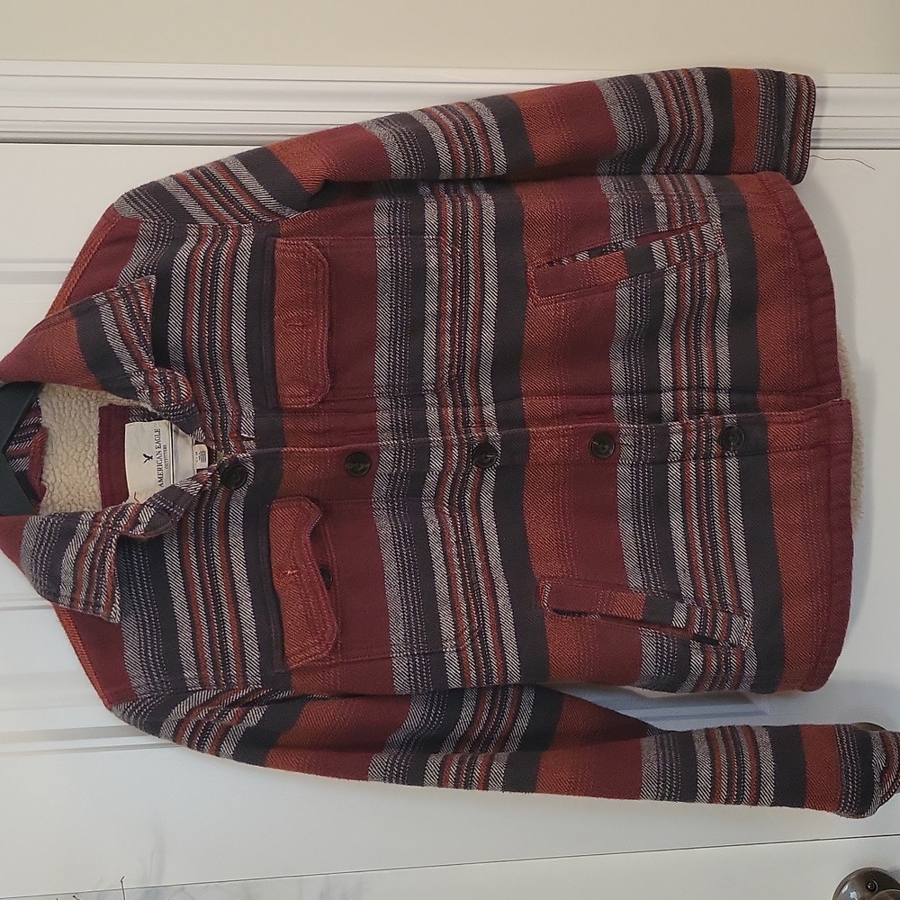 American Eagle sherpa flannel jacket